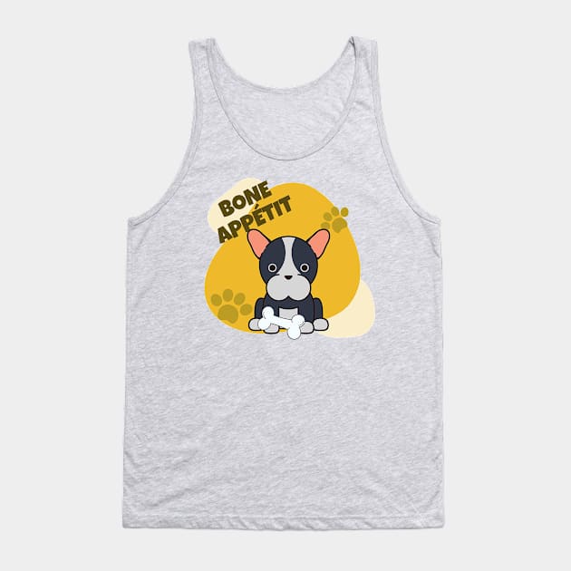 Bone (Bon) Appetit French Bulldog Dog Tank Top by LoveofDog